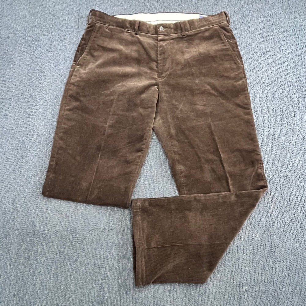 Polo Ralph Lauren Mens Brown Corduroy Pants Stretch Classic Fit 36x30